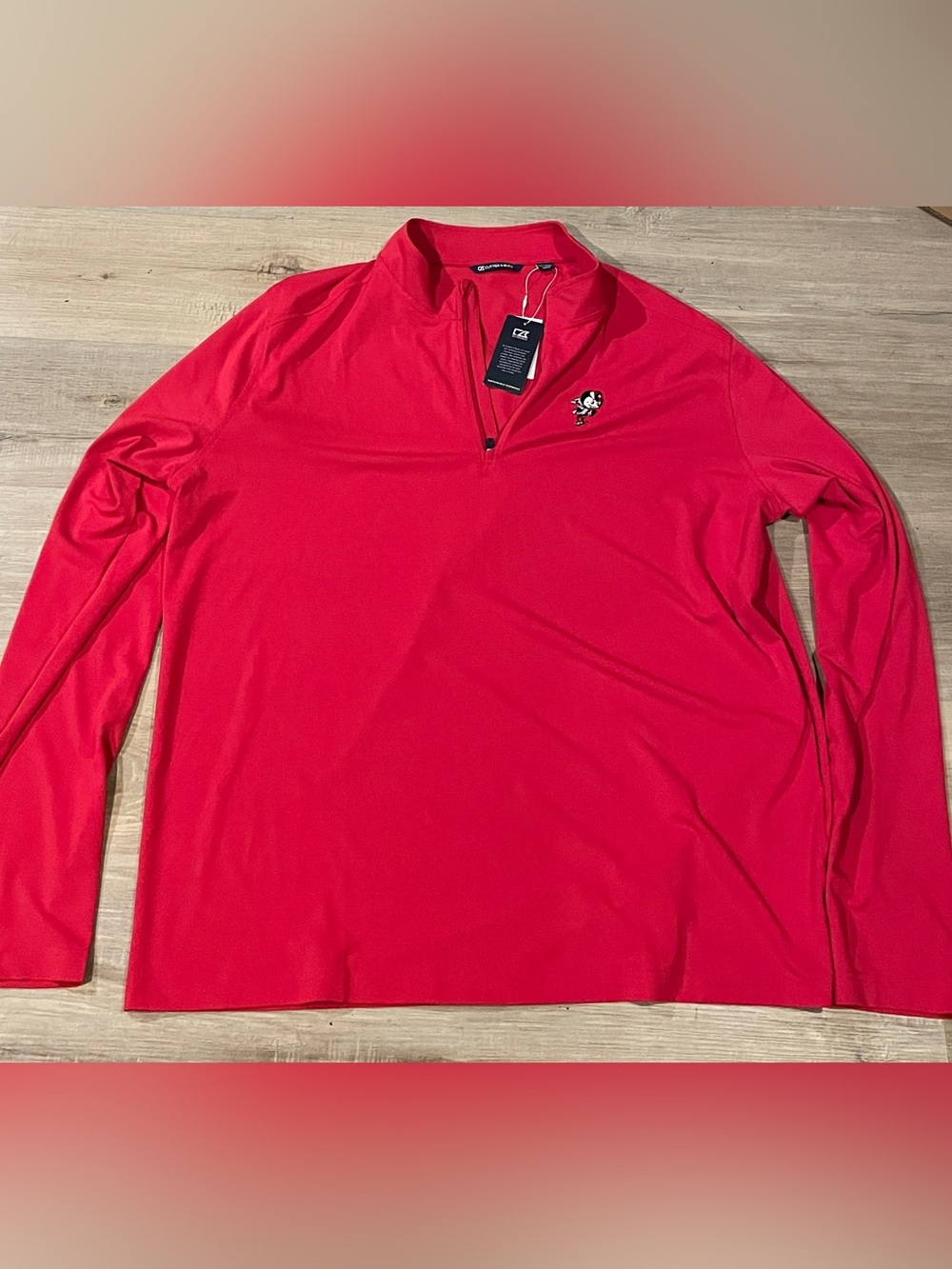 NCAA Cutter & Buck NCAA mens OSU buckeyes 1/4 zip pullover 2xl NEW